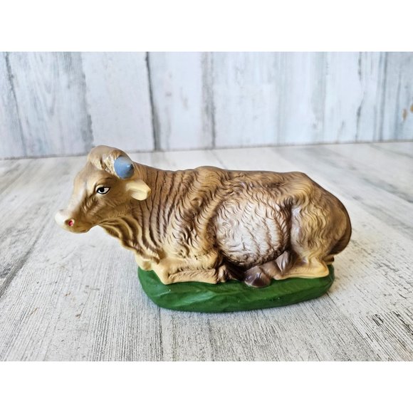 Vintage cow nativity Japan village Xmas decor large - Picture 1 of 8